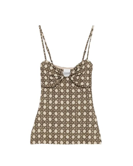 Nanushka Natural Kauit Sweetheart-Neck Top