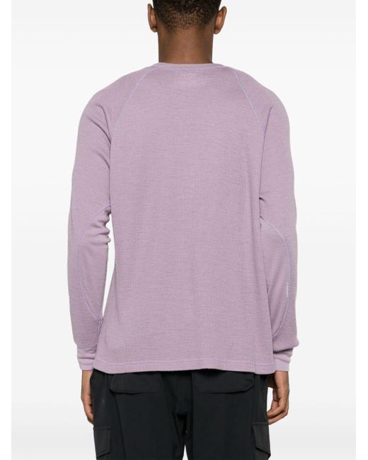 Satisfy Purple Cloudmerino Waffle Base Layer Top for men