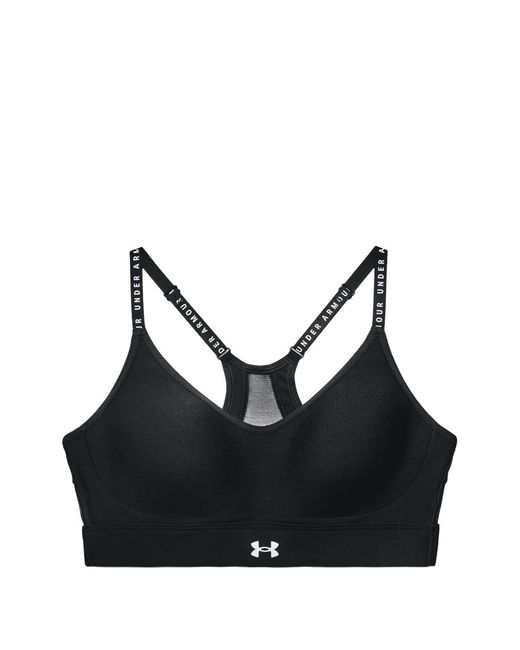 Under Armour Black Logo-Strap Racerback Bra