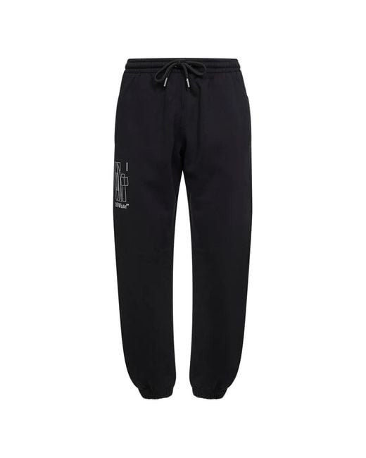 Off-White c/o Virgil Abloh Blue Logo-Detail Track Pants for men
