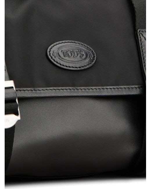 Tod's Black Buckle Messenger Bag for men