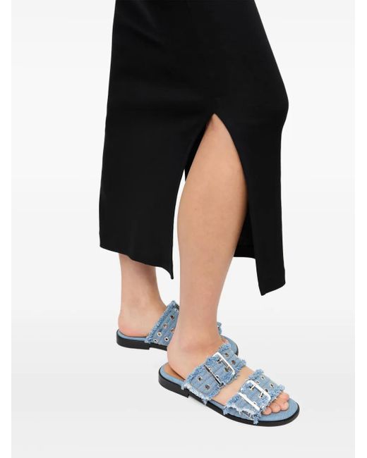Ganni Blue Sandal Charms Denim