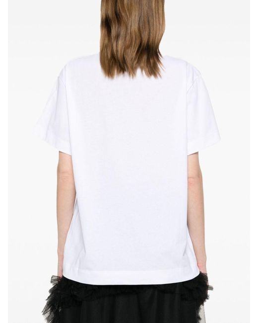 Simone Rocha White Cake-print Cotton T-shirt