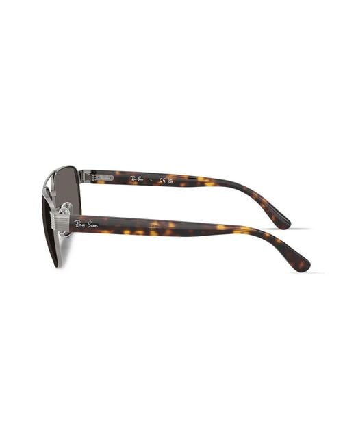 Ray-Ban Gray Logo-Lettering Sunglasses