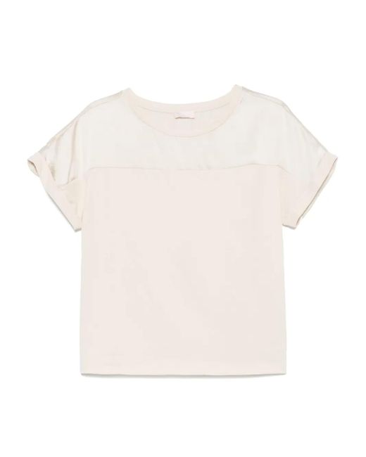 Liu Jo White Panelled T-Shirt