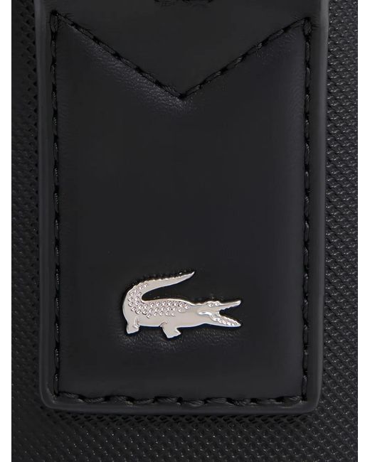Lacoste Black Zip Detail Messenger Bag for men