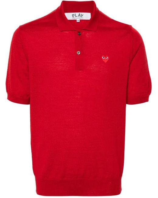 COMME DES GARÇONS PLAY Red Logo-Patch Polo Shirt