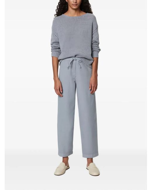 Marc O' Polo Blue Drawstring Cropped Trousers