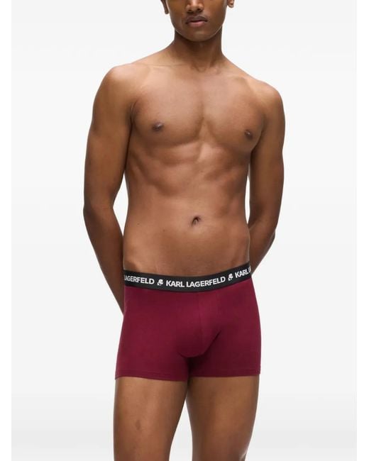 Karl Lagerfeld White Lot De Sept Boxers À Logo for men