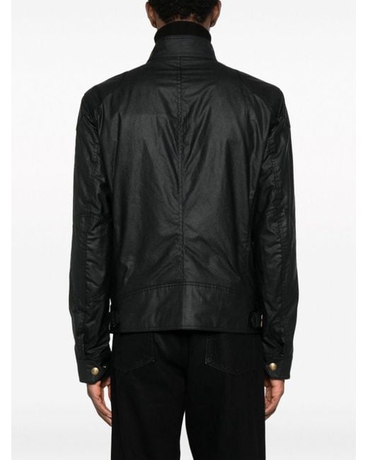 Belstaff Racemaster Wax-coated Cotton Jacket in Black for Men | Lyst Canada