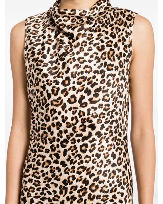 Veronica Beard Metallic Kura Leopard-print Maxi Dress