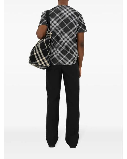 Burberry T-Shirt Mit Nova Check in Gray für Herren