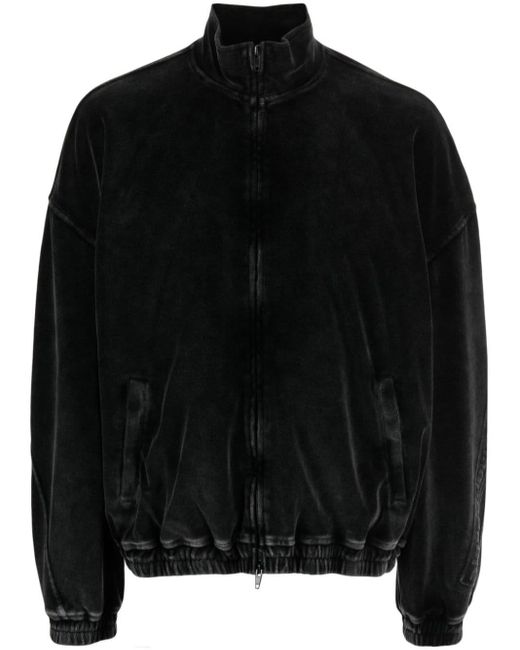Alexander Wang Black Logo-embossed Cotton Jacket for men