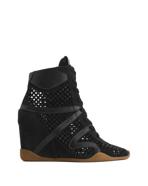 Giuseppe Zanotti Black Top Wedge Sneakers