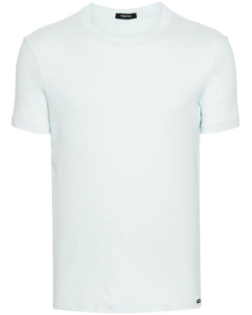 Tom Ford White Round-neck Shortsleeved T-shirt for men