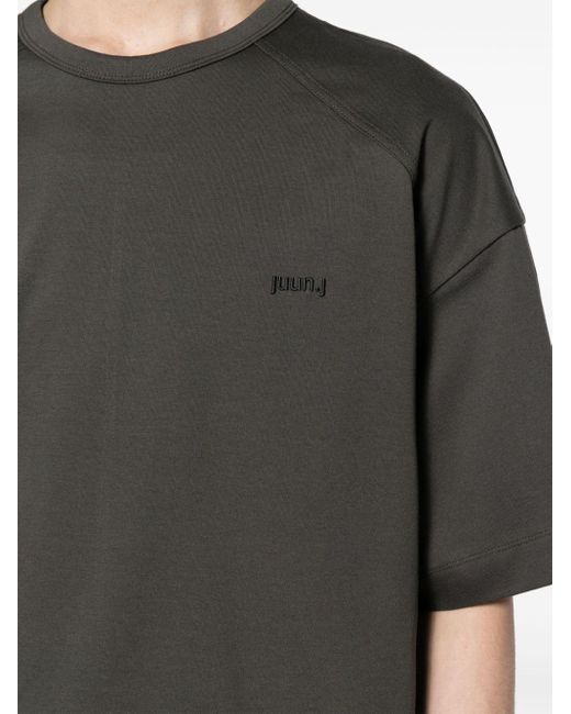 Juun.J T-shirt Met Gelaagde Afwerking in het Gray voor heren