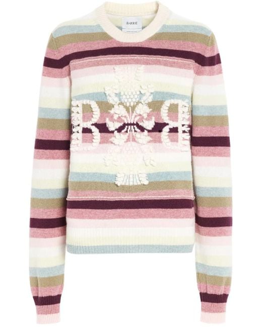 Barrie Pink 3D-Logo Cashmere Sweater