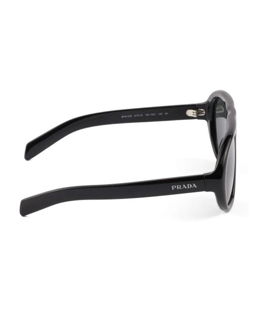 Prada Black Pilot-Frame Sunglasses