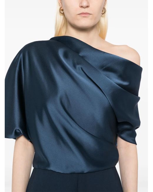 Amsale Blue The Slouch Jumpsuit