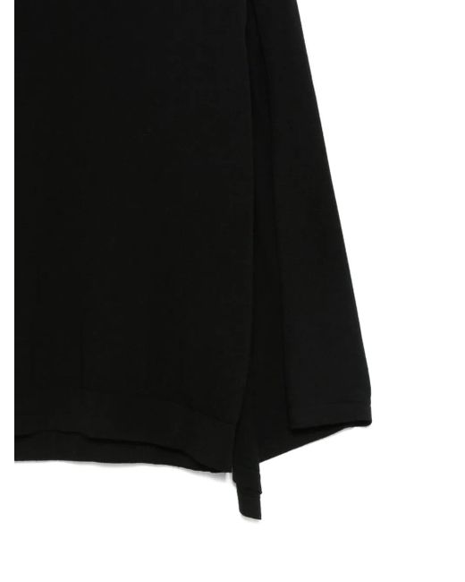 Alberta Ferretti Black Wide-Sleeve Wool Sweater