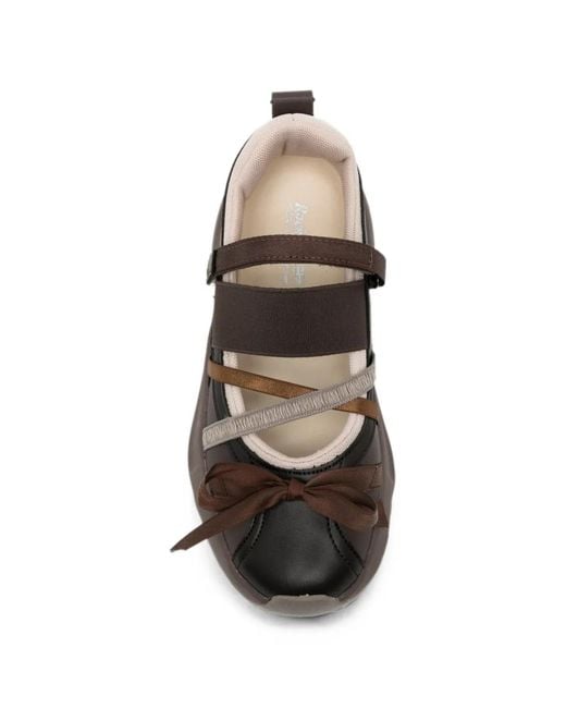 Rockfish Brown Bow-Detail Touch-Strap Sneakers
