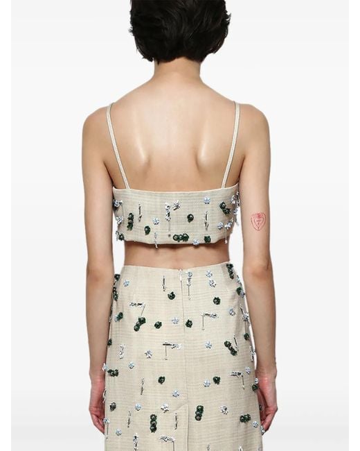 Christopher Esber Natural Embla Beaded Top