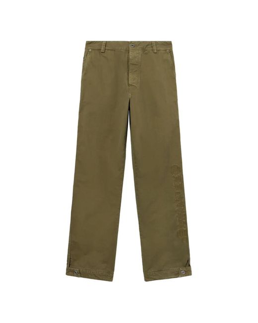 Off-White c/o Virgil Abloh Green Swimming Logo Carpenter Trousers for men