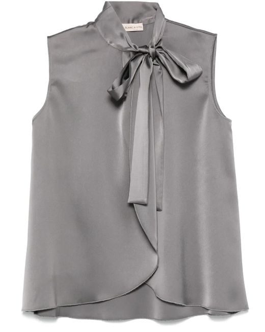 Blanca Vita Gray Oberteil aus Satin