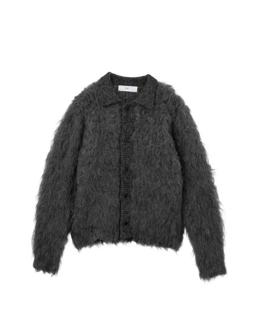 Toga Gray Shaggy-Knit Cardigan