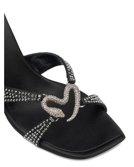 Roberto Cavalli Black Embellished Heeled Sandals