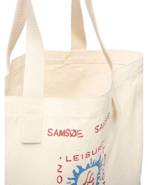 Samsøe & Samsøe Natural Sagergei Printed Tote Bag