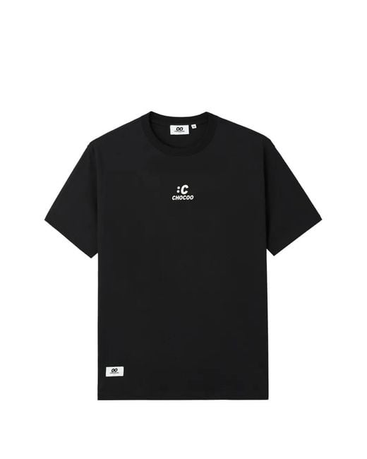 Chocoolate Black Logo-Print T-Shirt for men