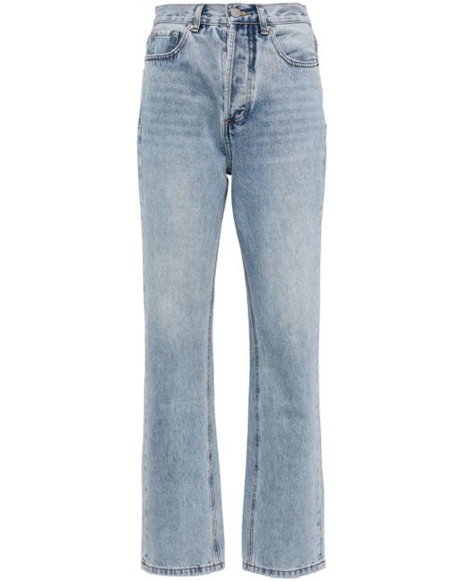 AEXAE Blue High-rise Straight-leg Jeans