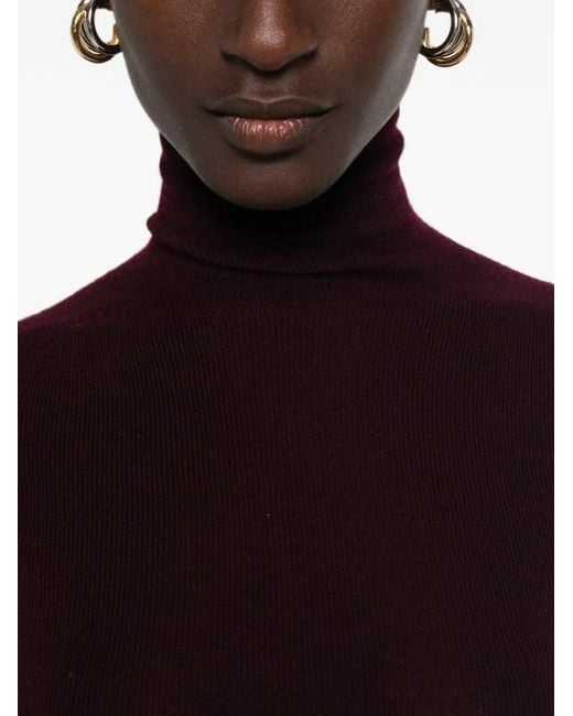 Bompard Purple Long-Sleeves Sweater