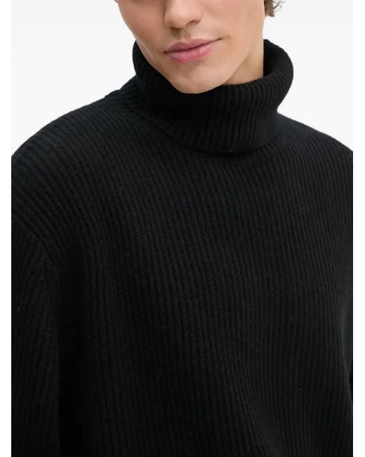 Les Deux Black Roll-Neck Sweater for men