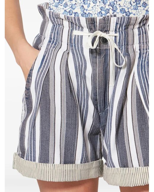 Isabel Marant White Short Nirma À Rayures