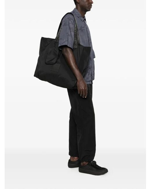 OFF GRID Black Logo Strap Shoulder Bag