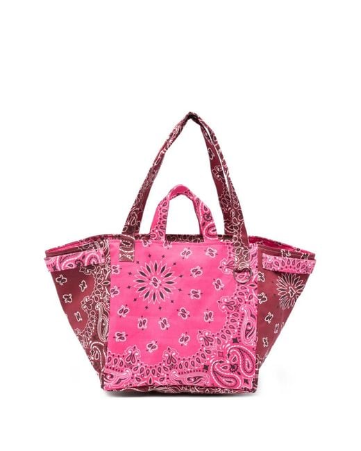 Call it By Your Name Pink Bandana-Print Tote Bag