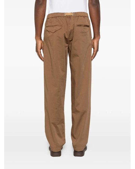 White Sand White Belted Trousers for men