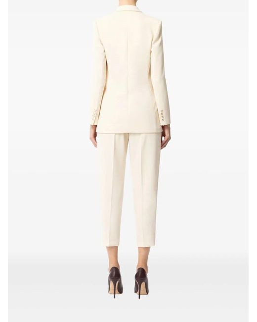 Elisabetta Franchi Natural Structured-Lapel Blazer