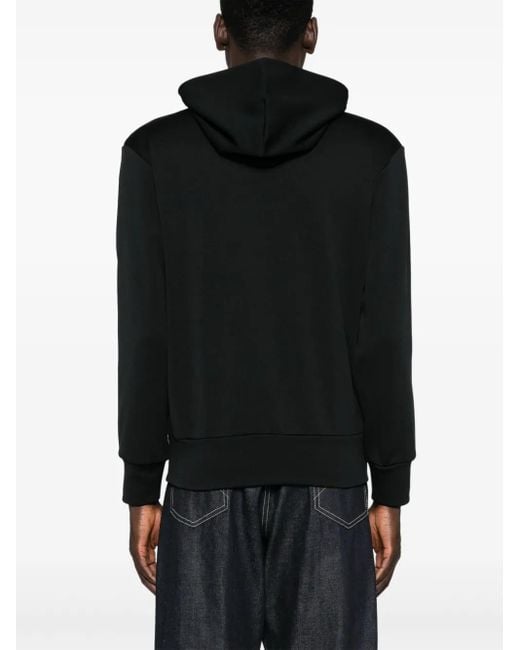 COMME DES GARÇONS PLAY Black Signature Heart-Patch Zip Hoodie