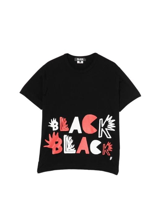 COMME DES GARÇON BLACK Black Logo Graphic Print T-Shirt