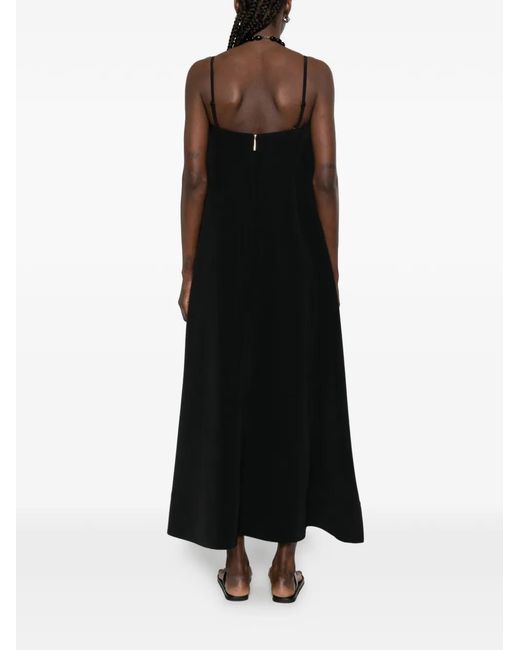 Joseph Black Banna Spaghetti-Strap Midi Dress