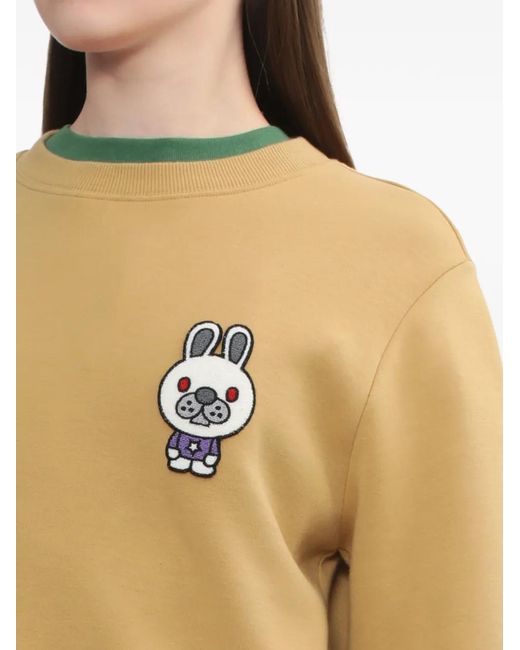 A Bathing Ape Natural Appliqué Crew-Neck Sweatshirt