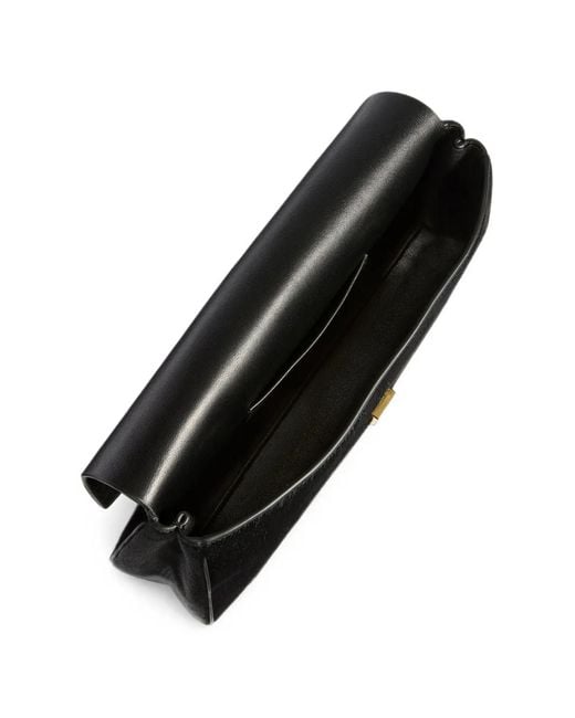 Khaite Black Audrey Leather Clutch Bag
