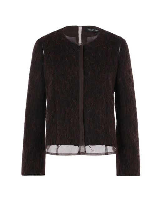 Ter Et Bantine Black Tulle-Insert Jacket