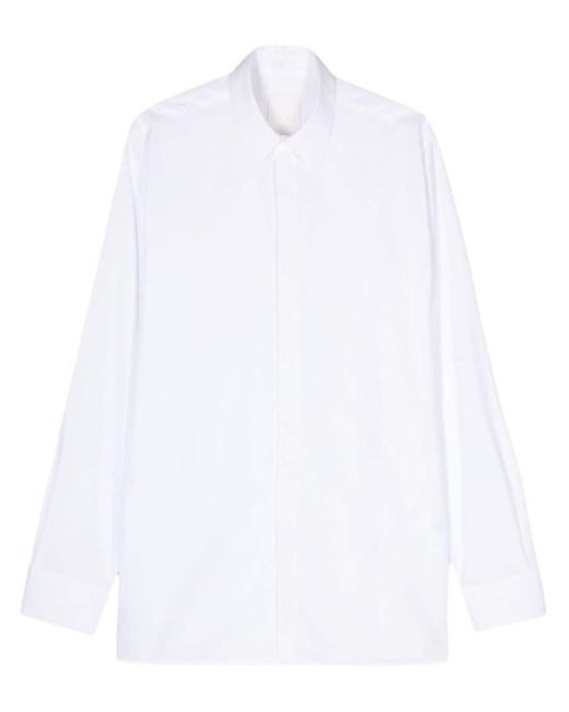 Givenchy White 4g-embroidered Shirt for men