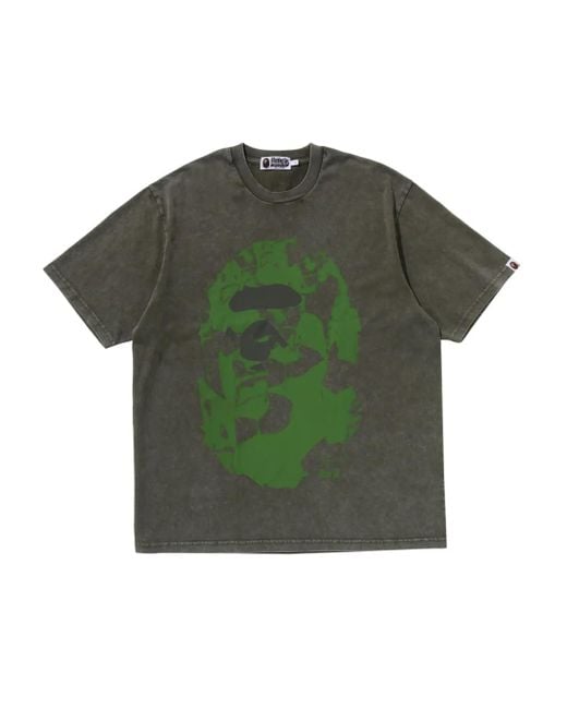 A Bathing Ape Green Logo-Print T-Shirt for men
