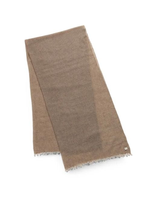 TAIGA TAKAHASHI Natural Fringed Cashmere Scarf