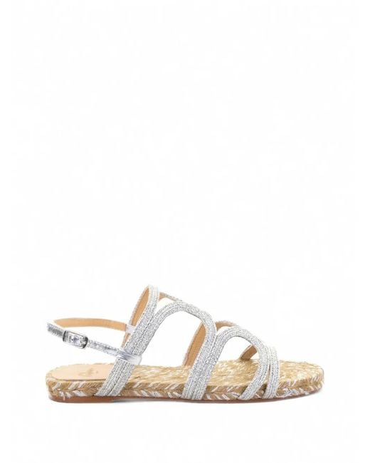 Castaner White Pitra Handcrafted-Weave Sandals